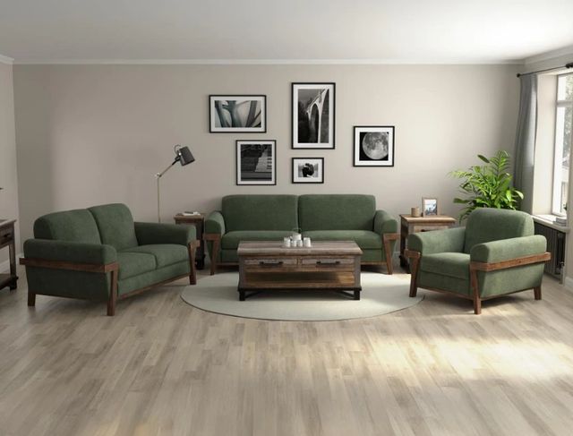 International Furniture Direct Loft Brown Olive Sofa-1