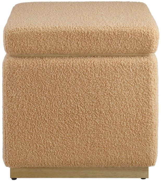 Linon Sunny Tan Square Storage Ottoman-3