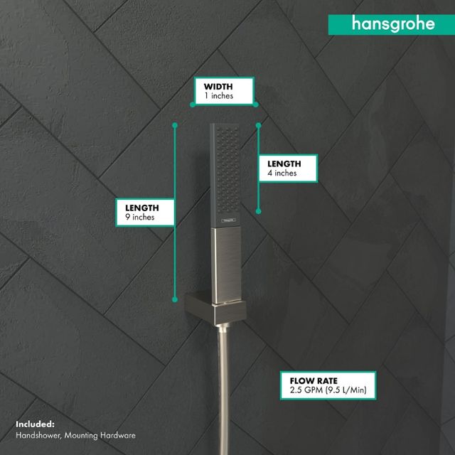 Hansgrohe Rainfinity Brushed Nickel Baton 2.5 GPM Handshower-3