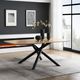 ACME Furniture Lawton Natural Dining Table with Black Base-1