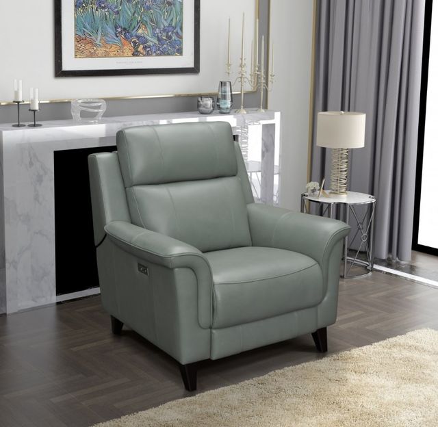 BarcaLounger® Kester Lorenzo Mint Leather Power Recliner-2