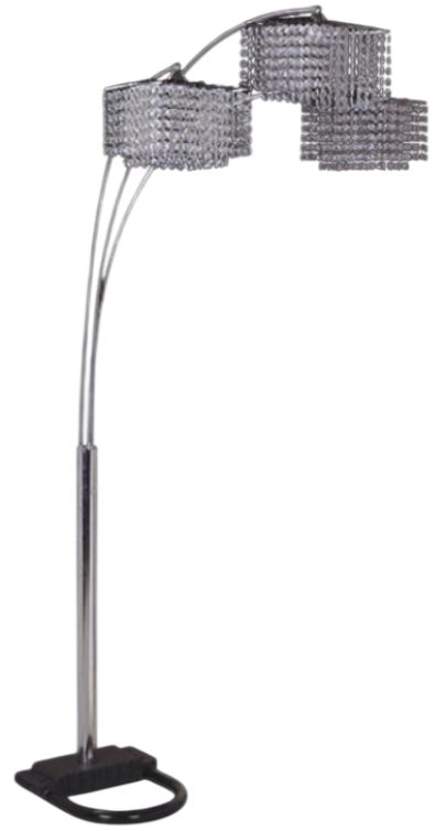Furniture of America® Tina Chrome Arch Lamp-0