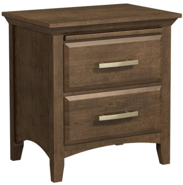 Country View Woodworking Windham Brown Maple 29'' Nightstand with Pullout Shelf-0