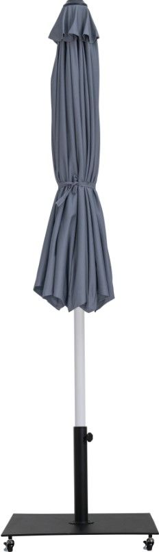 Meridian Furniture Fiji Black/Gray/Matte White Aluminum Outdoor Patio Umbrella and Base-1