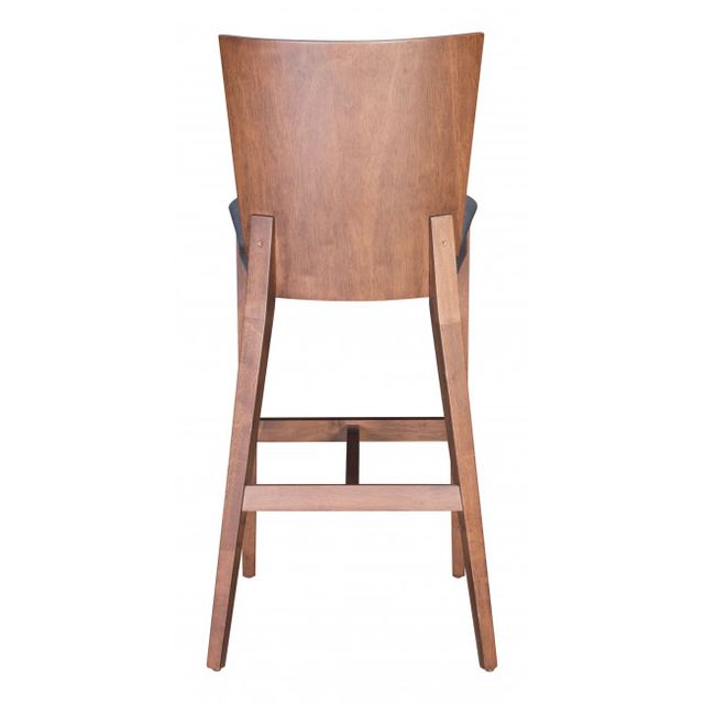 Zuo® Modern Ambrose Walnut/Gray Bar Chair-3