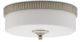 Currey & Company Bryce Silver Leaf/Frosted Glass Flush Mount-1