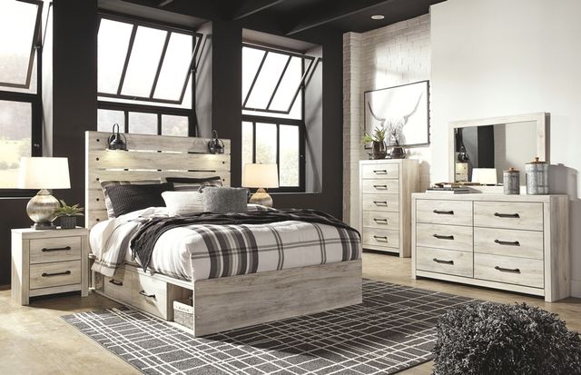 Signature Design by Ashley® Cambeck Whitewash Queen Panel Storage Bed-5