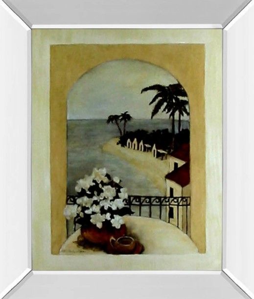 Classy Art Tropical Moon by Ruane Manning Mirror Framed Wall Art-0