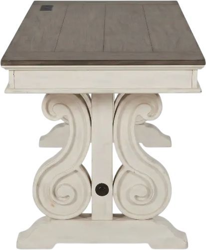 Sunny Designs™ Pasadena Buckskin/Marble White Writing Desk-3