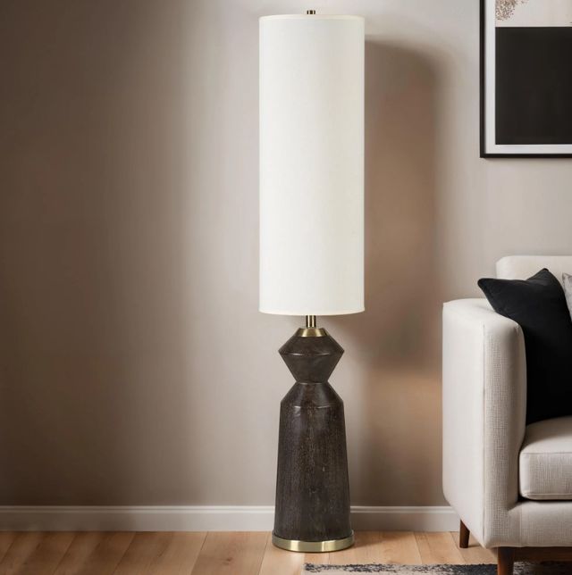 Renwil® Everren Pixel Dark Brown Floor Lamp-1