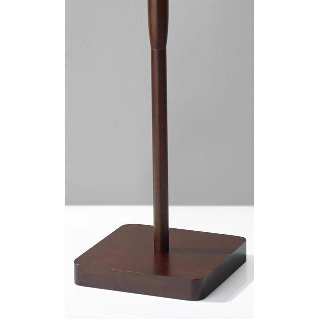 Adesso® Ellis Walnut Rubber Wood Floor Lamp-1