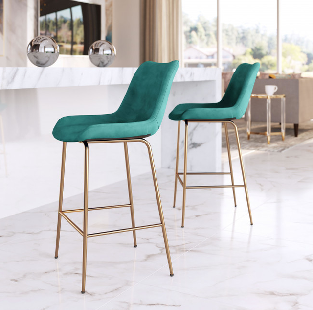 Zuo® Modern Tony Green/Gold Counter Chair-2