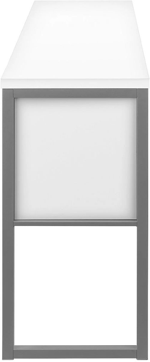 Monarch Specialties Inc. Silver/White Office Hutch-3
