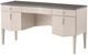 Michael Amini® Fantosini 3-Piece Silver Leaf Vanity Desk with Mirror and Chair Set -1
