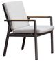 Furniture of America® Alycia Beige/Gray Aluminum/Fabric Outdoor Arm Chair-0