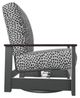 Telescope Casual Leeward Agra Classic/Graphite Fabric/Polymer Outdoor Cushion Swivel Hidden Rocker with Chestnut Rustic Arms-2