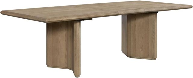 Bernards Linné Angled Double Pedestal Wheat Dining Table-0