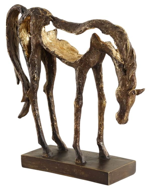 Uttermost®  Openly Grazing Antiqued Bronze Horse Sculpture-0