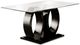 Furniture of America® Lodia I Glass Top Dining Table with Black Base -0