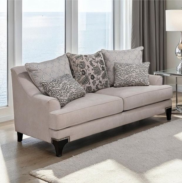 Furniture of America® Lowell Taupe Loveseat-1
