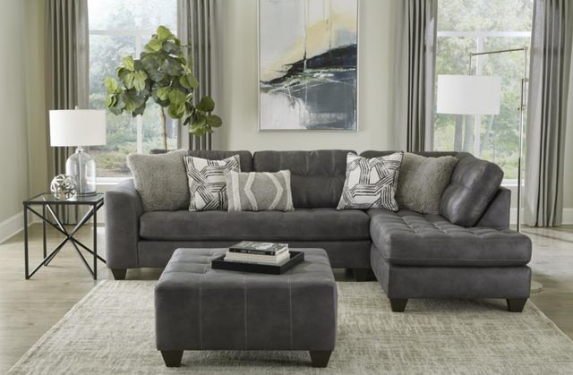 Albany Industries Crow Pewter Cocktail Ottoman-1