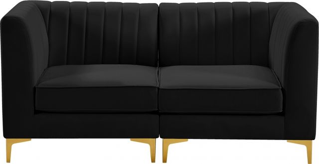 Meridian Furniture Alina Black Velvet Modular Sofa-3