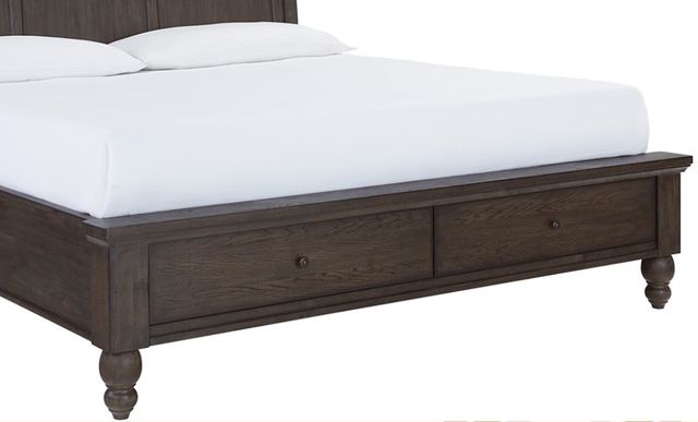 aspenhome® Cambridge Cracked Pepper California King Storage Sleigh Bed-1