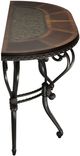 Mazin Furniture Jenkins Dark Cherry Sofa Table with Tobacco Metal Base -3