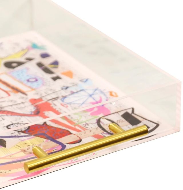 Harp & Finial® Songbook I Gold/Pink Large Tray-2
