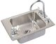 Elkay Lustertone® Classic Lustrous Satin Stainless Steel 31" x 19.5" x 5" FR2-Hole Single Bowl Drop-in Classroom ADA Sink-1
