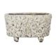 A & B Home Gray Footed Planter with Patterns-2