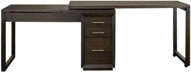Riverside Furniture Prelude Umber Swivel Lift-Top L-Desk-1