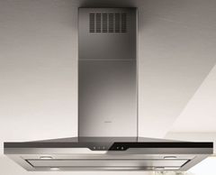 Elica Techne Plus Series Stoney Island 42" Stainless Steel with Black Glass Island Range Hood