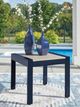 Signature Design by Ashley® East Beach Driftwood Wooden Outdoor End Table with Navy Blue Base-1