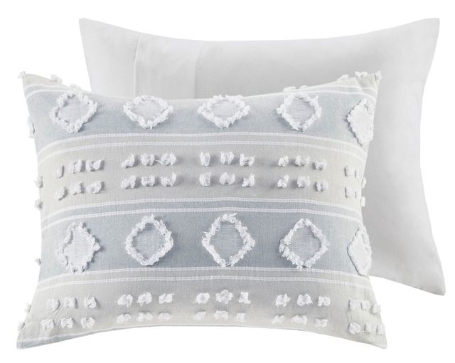 Olliix by Harbor House Brice 6 Piece Multi Full Cotton Clipped Jacquard Comforter Set-1