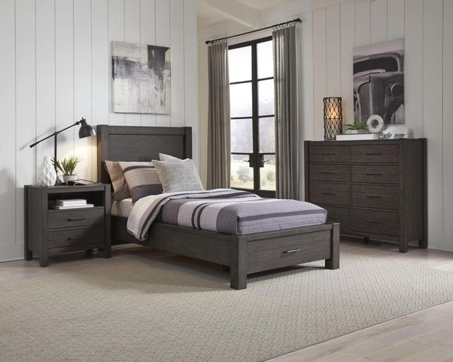 aspenhome® Mill Creek Carob Twin Storage Bed-0