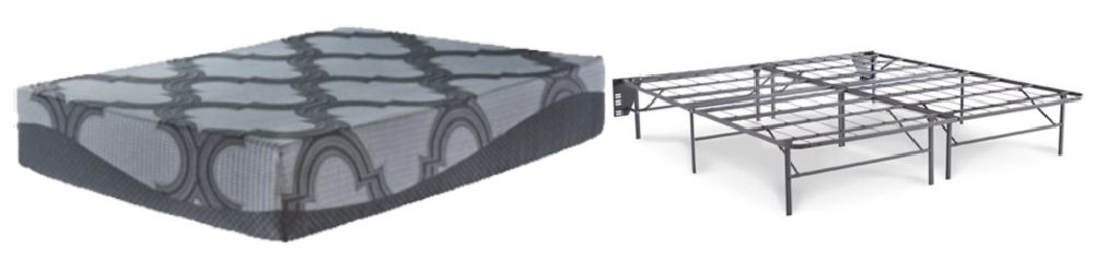 Sierra Sleep® by Ashley® 2-Piece 12" Hybrid and Better than a Boxspring Foundation King Mattress Set