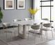 ACME Furniture Kalam White Ceramic Top Dining Table with Beige Base-1