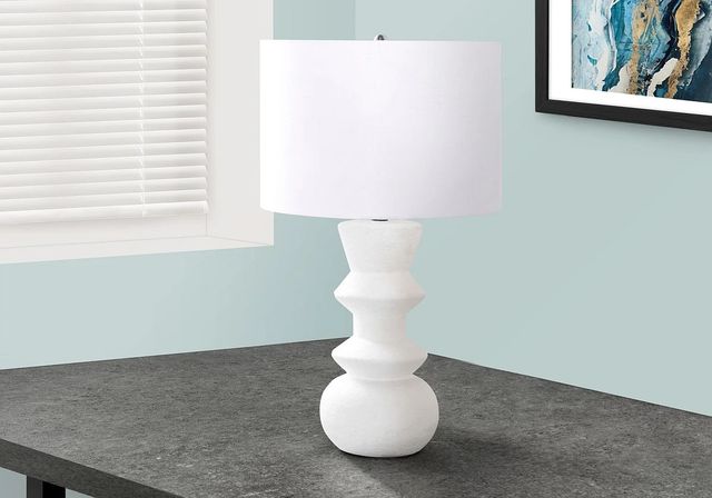 Monarch Specialties Inc. Cream Ceramic Table Lamp-2