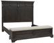 Pulaski™ Hickory Creek Brown Velvet King Panel Storage Bed-1