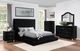 Furniture of America® Stefania Black Eastern King Upholstered Panel Bed-3