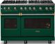 Viking® 5 Series 48" Ivy Pro Style Gas (LP) Range with Brushed Brass Trim-3