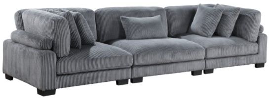Mazin Furniture Traverse Gray Sofa-0