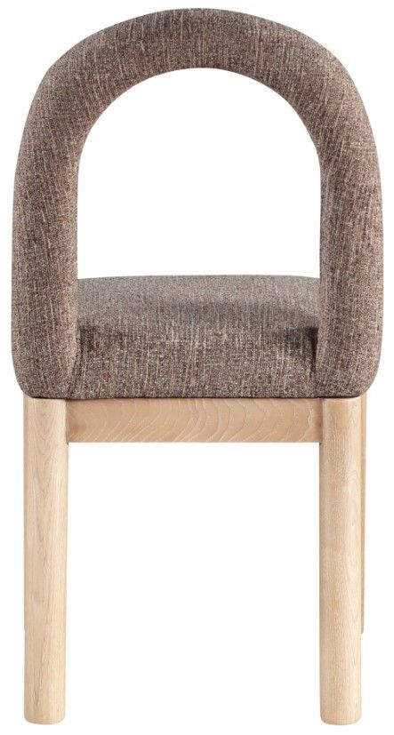 Meridian Furniture Conrad Brown/Natural Upholstered Dining Side Chair-4