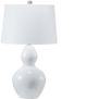 A & B Home White Glaze Table Lamp-0