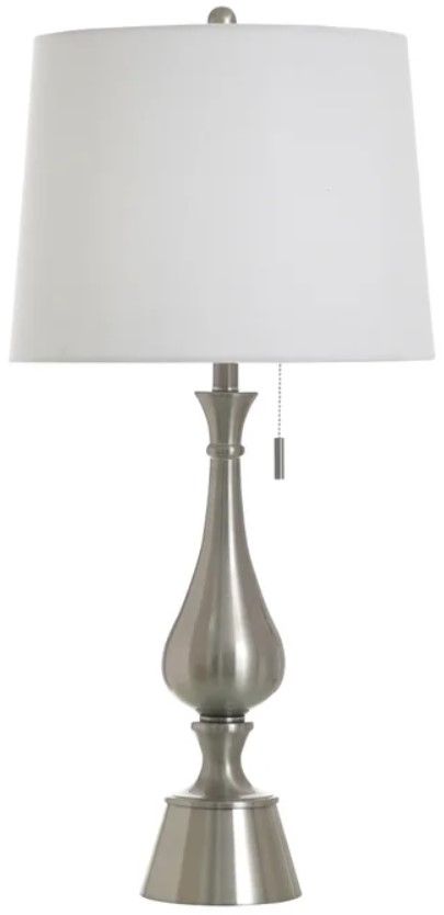 Stylecraft Brushed Steel 16" Table Lamp-0