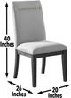 Steve Silver Co. Yves Gray/Rubbed Charcoal Upholstered Dining Side Chair-2