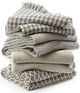 Giftcraft 4-Piece Cream/Gray Assorted Handloom Throw Set-0