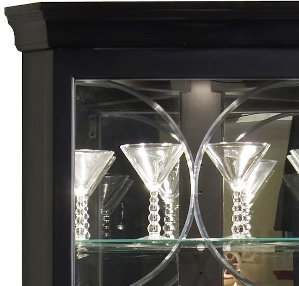 Pulaski™ PFC Oxford Black Corner Curio-1