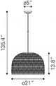 Zuo® Paradise Gray Ceiling Lamp-4